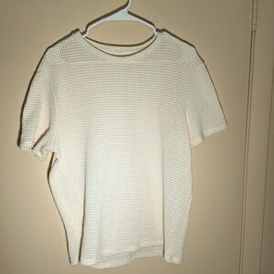 Mesh Cream T Shirt